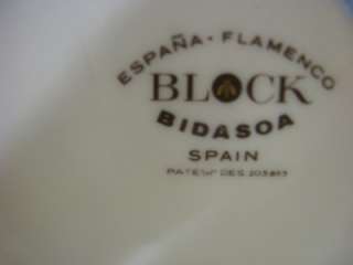Flamenco Espana Block Bidasoa Red Creamer Spain  