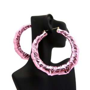 Basketball Wives POParazzi Silk Bamboo Earring Pink UE5258PINK
