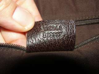 Authentic GUCCI Abbey Brown Signature GG Purse Handbag  