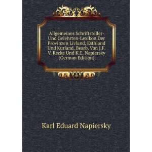  Kurland. Bearb. Von J.F. V. Recke Und K.E. Napiersky (German Edition