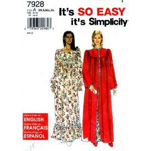  Simplicity 7928 Sewing Pattern Nightgown Robe Full Figure 