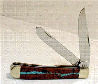 CASE XX EXOTIC VEINED TURQUIOSE TRAPPER #7260  