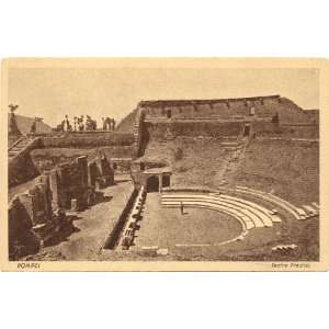    1930s Vintage Postcard Teatro Tragico Pompei Italy 