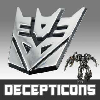 3D Transformer DECEPTICONS Emblem Badge Sticker Decal Chrome Car 