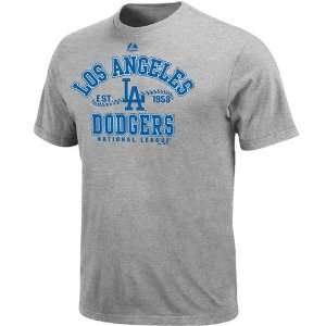    Majestic L.A. Dodgers Ash Dial It Up T shirt