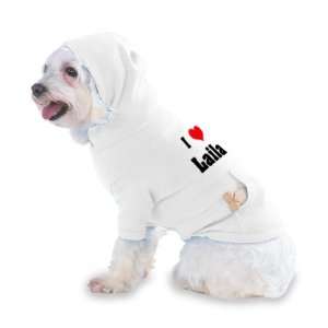  I Love/Heart Laila Hooded T Shirt for Dog or Cat LARGE 