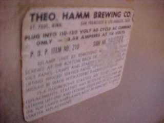 HUGE 6 1/2 Foot HAMMS Light Up Beer PANORAMIC Sign BEAUTIFUL 