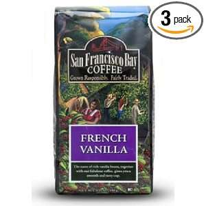 San Francisco Bay Coffee French Vanilla, Whole Bean, 12 Ounce Bags 