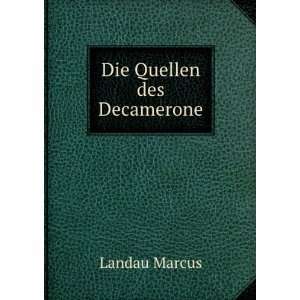 Die Quellen des Decamerone Landau Marcus  Books