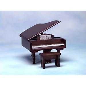  Dollhouse Miniature Walnut Grand Piano Toys & Games