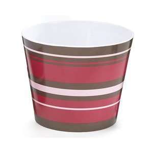  #6 Chocolate and Cherry Horizontal Stripe Melamine Pot 