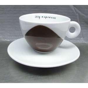  Illy 2001 P.S. 1 Lehmann MOMA Cappuccino Cup and Saucer 