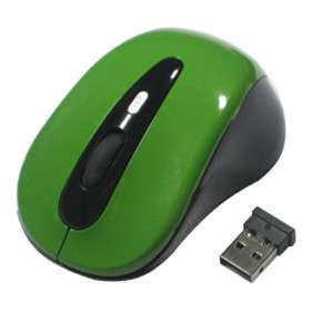 Laptop Cordless Wireless 2.4G 3D Mouse Mice Green M159  