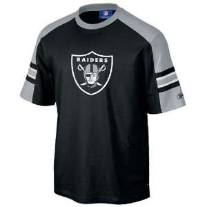  Reebok Oakland Raiders Black Touchback T shirt