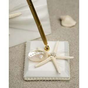  Starfish & Shell Beach Wedding Pen Set 