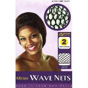   Collection Mesh Wave Nets Black (2 Per Pack, 12 Packs, 24 Total