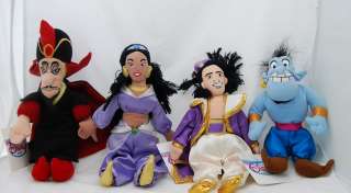 NWT 4  Aladdin Bean Bag Plush Toy Dolls Set  