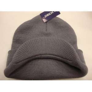  Beanie Cap Grey Visor Hat Winter Hat gray 