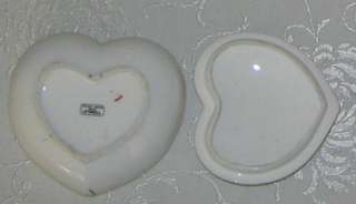 TOWLE Vintage Porcelain TRINKET BOX Jewelry Box Casket HEART  