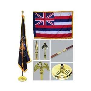  Hawaii 3ft x 5ft Flag Flagpole Base and Tassel Patio 