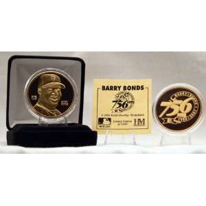  Barry Bonds San Francisco Giants 756th HR 24KT Gold Coin 