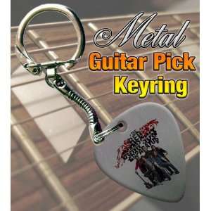  Red Jumpsuit Metal Guitar Pick Keyring Musical 