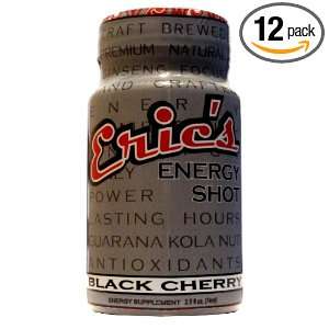 Erics Energy Shot Black Cherry, 2.5 Ounce Bottles (Pack of 12 