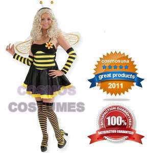 New SEXY BUMBLE BEE OUTFIT   HALLOWEEN Dress Costume  