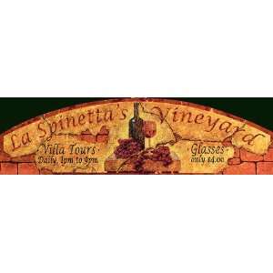  La Spinettas Vintage Vineyard Sign Patio, Lawn & Garden