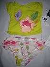 NWT Baby Gap Infant Girls Ruffle 2pc Rashguard Flower Swimsuit Sz 18 