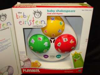 Baby Einstein Baby Shakespeare Find and Rhyme Play System NEW 