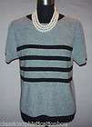 DYLANI BLACK & WHITE BOUCLE SANTANA KNIT CAREER DRESS CASUAL TOP SZ~M