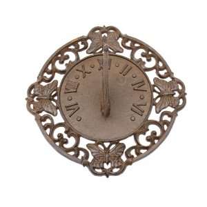   Distressed Finish Butterfly Sundial Sun Dial Patio, Lawn & Garden
