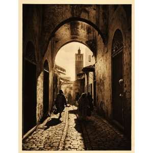  1924 Souk el Belat Street Arch Tunis Lehnert & Landrock 