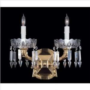  Nulco Belcourt Two Light Wall Sconce in English Brass 