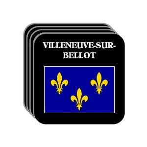  Ile de France   VILLENEUVE SUR BELLOT Set of 4 Mini 