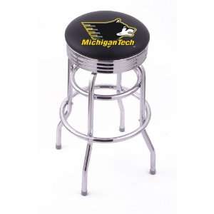 Michigan Tech 25 Double ring swivel bar stool with Chrome base by 