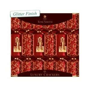  Tom Smith Red Present Luxury Christmas Crackers   6 pack 
