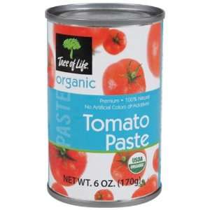 Tree Of Life Tomato Paste Org 6 OZ (Pack of 6)  Grocery 