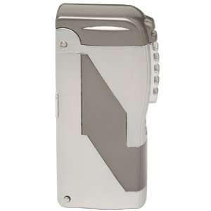  Silver Twin Torch Lighter With Built in 3 Different Size 