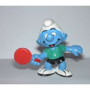  The Smurfs Smurf with Ping Pong Paddle Pvc Figure 
