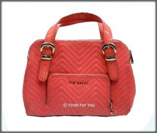 Ted Baker Kayler Pink/Salmon Patent Kayler Quilted Tote New Gorgeous 