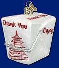 CHINESE TAKE OUT OLD WORLD CHRISTMAS GLASS FOOD BOX ORN