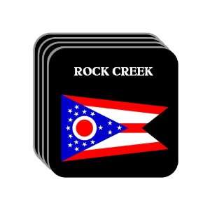 US State Flag   ROCK CREEK, Ohio (OH) Set of 4 Mini Mousepad Coasters