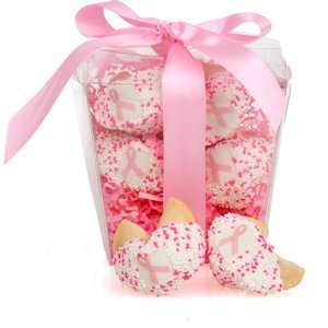 Pink Ribbon Fortune Cookie Take Out Pail Grocery & Gourmet Food