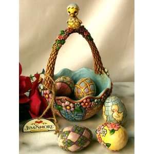  Jim Shore Easter Basket W/ Chick Eggs
