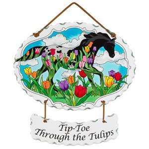  Tip Toe Through The Tulips Suncatcher Patio, Lawn 