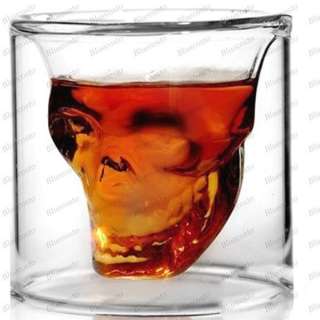   Crystal Skull Vodka Shot Glass Drinking Glassware for Home Bar  