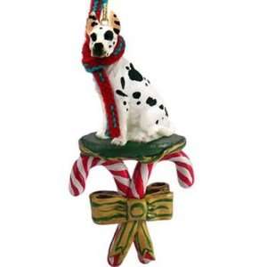  Candy Cane Harlequin Great Dane Christmas Ornament