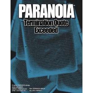  Paranoia RPG Termination Quota Exceeded Toys & Games